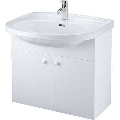 《101衛浴精品》TOTO L260C 白色鋼琴烤漆 面盆浴櫃組 DCCF-260-1【全台大都會免運費 可貨到付款】