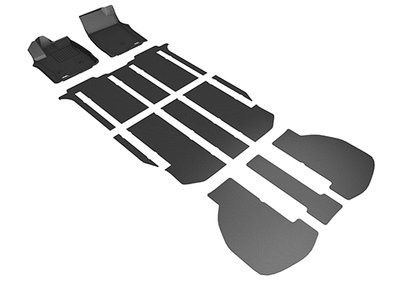 【小鳥的店】豐田 2022 Alphard 神爪 立體 3D卡固 油電版 專用 腳踏墊 腳踏墊  第二排電動座椅