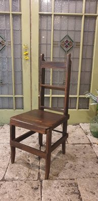 【卡卡頌 歐洲古董】稀有 ! 19世紀  英國百年  變形金剛  梯  椅  ( 獨一無二) ch0434 ✬