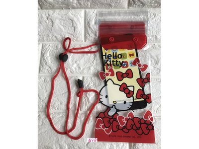 鑫本舖Hello Kitty 凱蒂貓 手機防水袋 6吋以下手機可用 潛水袋 游泳手機袋 紅蝴蝶結