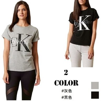 Calvin Klein 女生圓領上衣/短版T恤 反摺袖口 百搭款/Logo T/短袖T恤/凱文克萊CK-QS5557