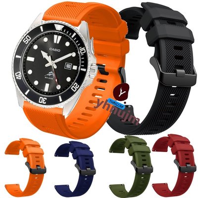 CASIO MDV106-1A 槍魚 劍魚金屬 矽膠錶帶 錶帶 腕帶 手環MDV106-1A手錶帶 矽膠 環保