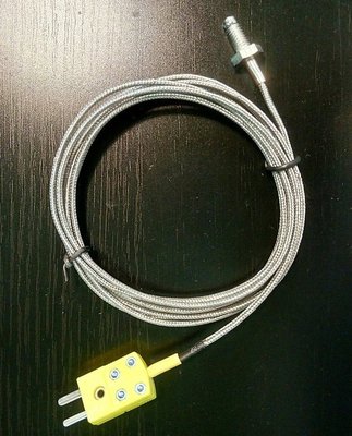 K型熱電偶 2M金屬屏蔽線 螺釘探頭 M6/8, 溫度計 感溫線 測溫線 K TYPE 熱偶TM902C TES1310