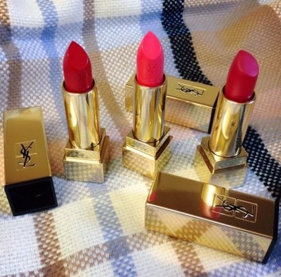 路克媽媽英國🇬🇧代購 YSL 聖羅蘭 奢華緞面唇膏 Rouge Pur Couture Lipstick  金色 方管唇膏（正品代購附購證）