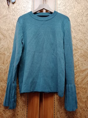 【唯美良品】佐丹奴Giordano Ladies 藍色羊毛針織衫上衣~ W1230-560  01號  袖子特別設計