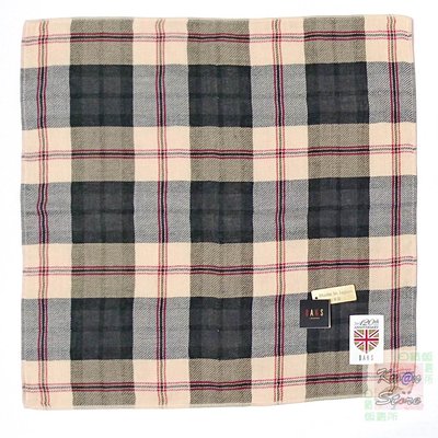 [120年紀念經典款]日本製 DAKS 手帕 純棉 兩面不同格紋 蘇格蘭經典格紋 雙層手帕 方巾 領巾~六色可選 米色