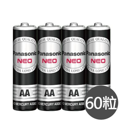 【國際牌Panasonic】碳鋅電池3號AA電池60顆盒裝(R6NNT/1.5V黑錳電池/乾電池/公司貨)