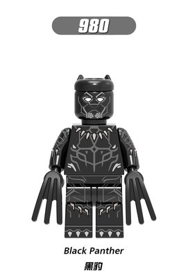【積木班長】980 BLACK PANTHER 黑豹 漫威 超級英雄 人偶 欣宏 袋裝/相容 樂高 LEGO 積木