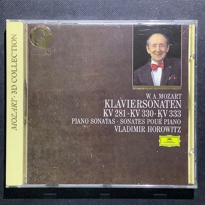 Horowitz霍洛維茲/Mozart莫札特-鋼琴奏鳴曲KV.281/KV.330/KV.333 1989年老德國全銀圈01首版無ifpi