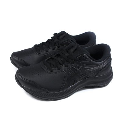ASICS 亞瑟士 GEL-CONTEND SL 女慢跑鞋 運動鞋 跑步鞋 皮面 寬楦 1032A056-001 全黑