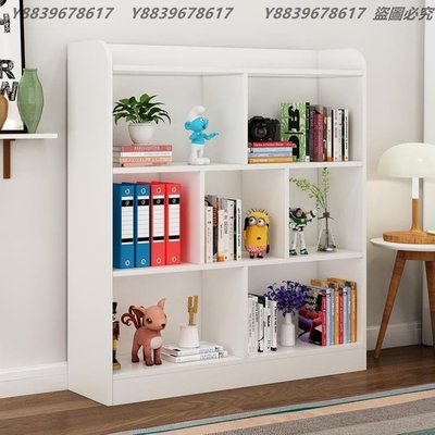 簡約現代防撞圓角書架書柜自由組合學生簡易書櫥置物架落地兒童柜 -YYUW35607