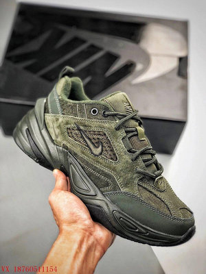 【聰哥運動館】NIKE M2K TEKNO SP橄欖綠軍綠男女厚底休閑老爹鞋