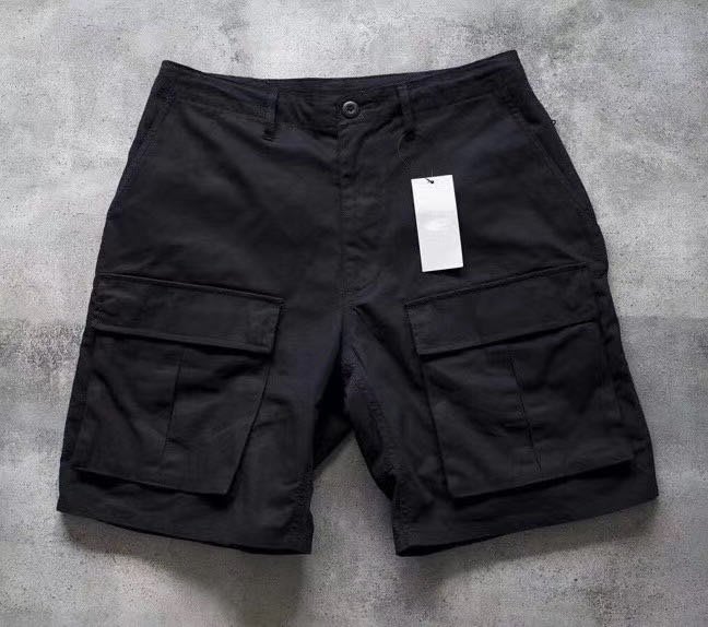 日本beams新款IZA SSZ鎌倉雙口袋工人装黑色軍綠色褲短褲寬鬆遍大版型 