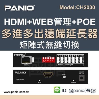 [現貨特價]2進2出 無縫切換HDMI矩陣訊號延長器《✤PANIO國瑭資訊》CH2030