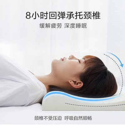 泰國進口乳膠枕家用學生低薄曲線顆粒乳膠枕單只對裝枕頭護頸枕芯