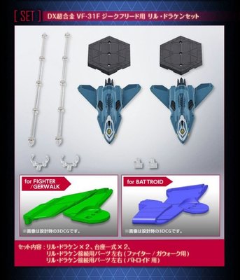 全新 DX超合金 魂商店限定 Macross 超時空要塞 VF-31F 專用戰機配件 Super Parts