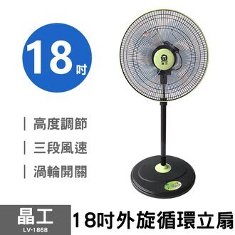 晶工 LV-1868 18吋超循環涼風扇 桌扇 電扇 電風扇 風扇 台灣製造 MIT