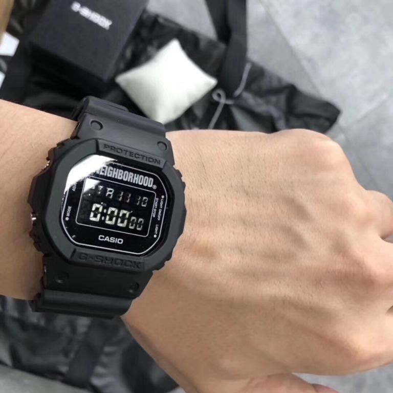 希望商店】NEIGHBORHOOD x G-SHOCK DW-5600 經典聯名黑魂電子手錶