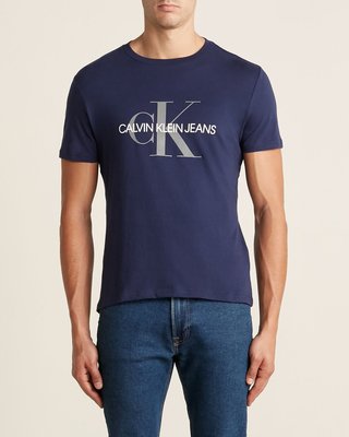 CALVIN KLEIN JEANS 短袖T恤【S】【L】Monogram Logo 藍色 全新 現貨