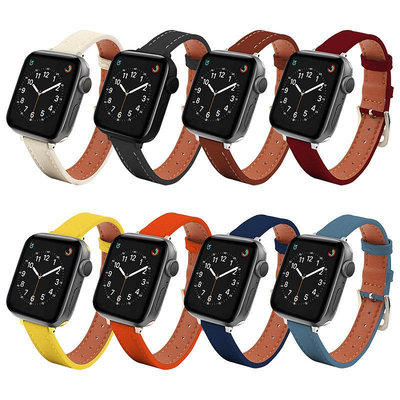 手錶帶適用蘋果1-7代apple watch錶帶商務愛馬仕針扣雙面真皮蘋果手錶帶