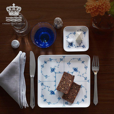 【現貨精選】RoyalCopenhagen皇家哥本哈根平邊唐草方盤北歐餐具餐盤盤子家用