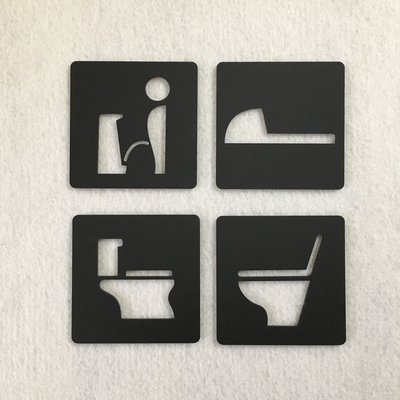 簡約設計 壓克力廁所無障礙馬桶小便斗標示牌 指示牌 辦公大樓 商業空間