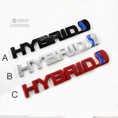 1 x 金屬 HYBRID混合字母汽車汽車裝飾標誌徽章貼紙貼花更換 4x4-飛馬汽車