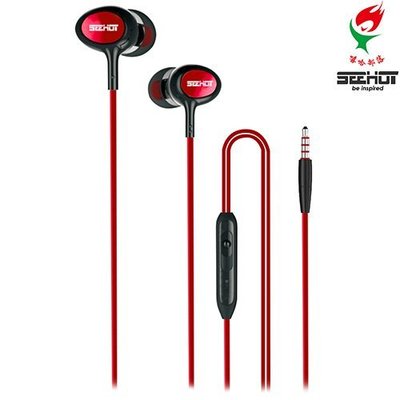 【3C工坊】SeeHot 嘻哈部落入耳式立體聲有線耳機麥克風(SH-MHS280)紅色