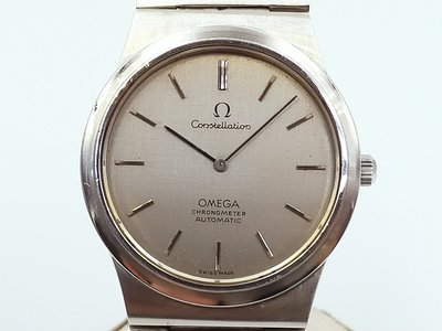 【發條盒子K0006】OMEGA 歐米茄 constellation星座系列銀灰面自動不銹鋼鍊帶經典錶款157.0002