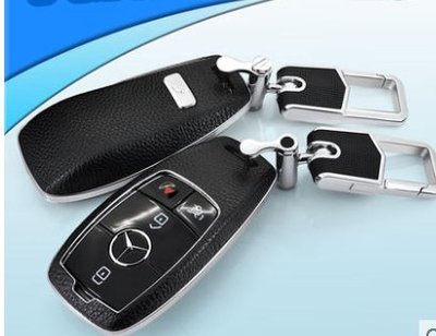 現貨熱銷-BENZ鑰匙殼S級20款S450L套S320L S350 C260L E300L真皮包鑰匙扣