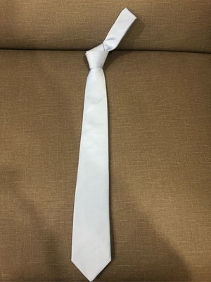 全新LANVIN水藍色斜織紋窄版領帶（結束營業。開倉甩賣）