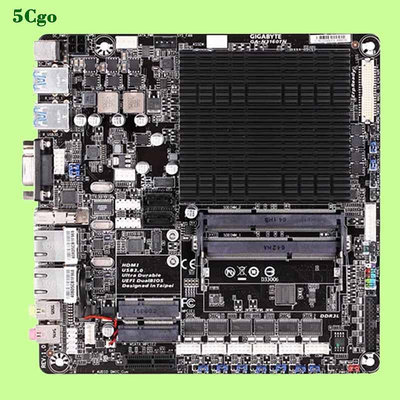 5Cgo【含稅】Gigabyte/技嘉GA-N3160TN主機板 4核處理器 雙網口六串口 板載DC LVDS J3160