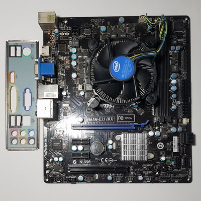微星H61M-E33(B3)主機板+Intel Core i3-2120 3.3GHz處理器、整套賣含原廠風扇與後擋板
