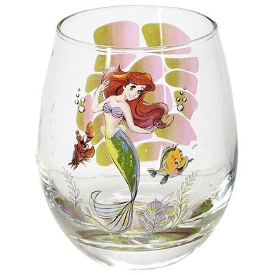 日本正品 日本製 玻璃杯 320ml 小美人魚 水杯 卡通水杯 玻璃水杯 L71 4942423271291