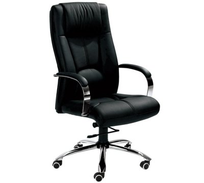 【DH】商品編號BC253-2商品名稱黑皮辦公椅(圖一)氣壓可升降 .台灣製.新品特價