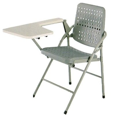 (MCF傢俱工廠)(含稅)(座寬)(灰色)塑鋼烤漆白宮課桌椅/折合椅/上課椅/會議椅/(舒適透氣款)台中40年老店