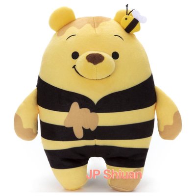 *現貨*日本 DISNEY 迪士尼 POOH 維尼 蜜蜂 蜂蜜 M號 絨毛 娃娃 玩偶 抱枕
