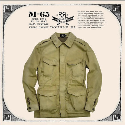 Cover Taiwan 官方直營 RRL Ralph Lauren M65 軍裝 外套 夾克 軍工裝 軍綠色 (預購)