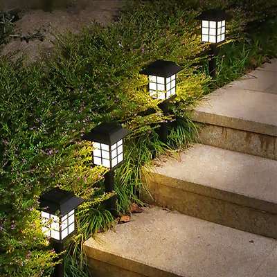 【彩虹百貨】太陽能 大款日式庭園草坪燈  柱頭燈 房型地插燈  裝飾燈 造景燈 造型燈