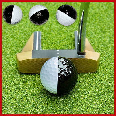 高爾夫黑白雙色推桿練習球 (3入一組) 室內推桿球 標綫分明雙層球【GF08004-3 】99愛買