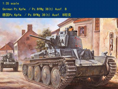 German Pz.Kpfw. 38(t) Ausf.E/F 82956-1:72-HobbyBoss