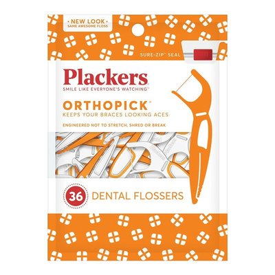 【牙齒寶寶】美國 普雷克 Plackers 派樂絲 Plackers 矯正專用牙線棒36入