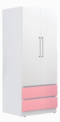 【生活家傢俱】HJS-466-10：艾美爾青少年2.8尺二抽衣櫥-粉色【台中家具】開門式衣櫥 兒童家具 系統家具 台灣製