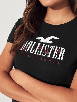 HCO Hollister 海鷗 現貨 短袖 短T 女生 黑色 美國姐妹屋