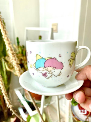 日本中古三麗鷗Sanrio 1976年 雙子星馬克杯 咖啡杯