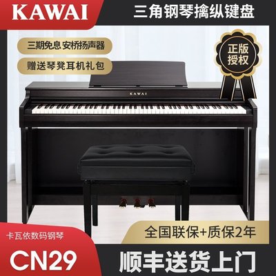 鋼琴KAWAI卡瓦依CN29立式88鍵重錘電鋼琴卡哇伊數碼家用專業象牙質感 可開發票