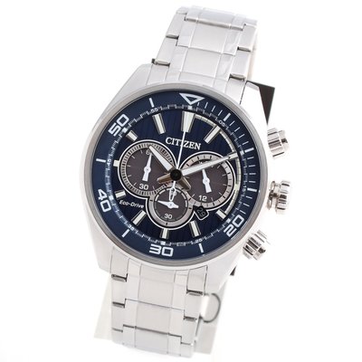 CITIZEN CA4330-81L 星辰錶 手錶 47mm 光動能 藍色面盤 三眼計時 男錶女錶