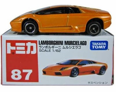 變形金剛~日本 Tomica 87 Lamborghini Murcielago 藍寶堅尼 絕版品 橘牛