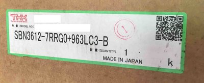 (外匯新品)日本THK SBN3612滾珠螺桿 總長963mm 外徑:36mm 導程:12mm 小車床