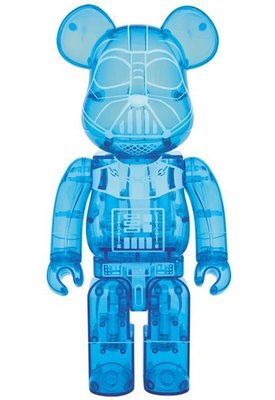 金錢貓雜貨全新 Bearbrick 400% 藍色透明 全息投影版 星際大戰 黑武士 Darth Vader